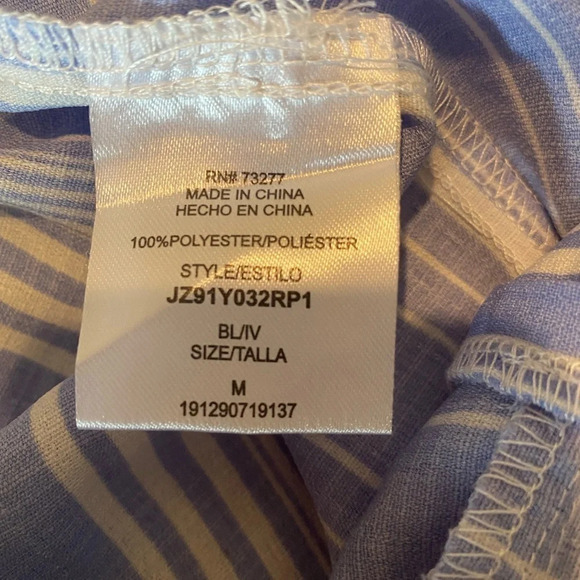 Candies juniors size medium blue‎ and white striped jumpsuit - Picture 9 of 10